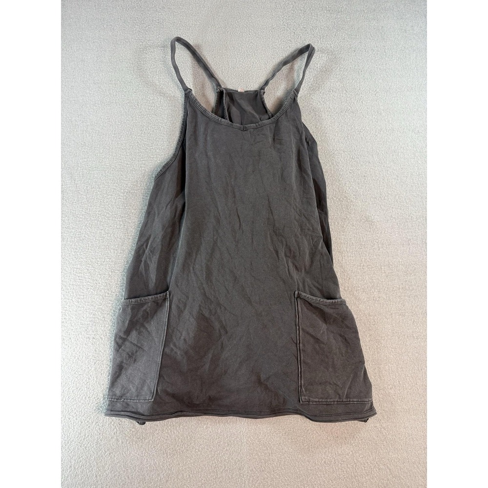 FP Movement Romper Womens XS Gray Relaxed Scoop Neck Jersey Pockets Casual